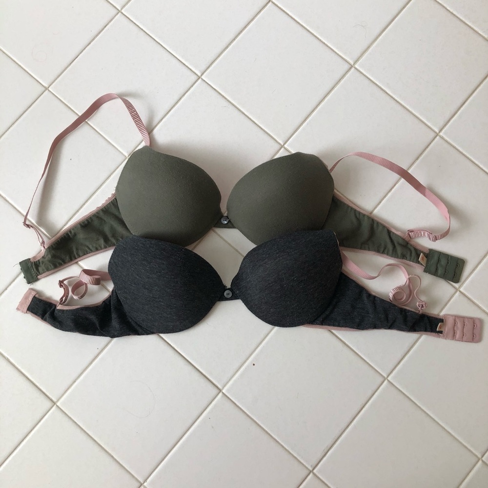 Wallflower Bras (Grey & Olive)